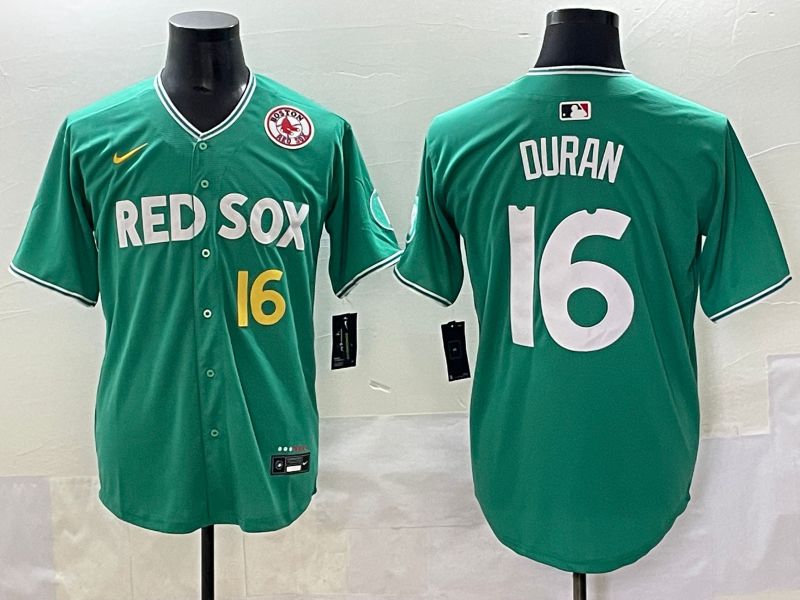 Men Boston Red Sox 16 Duran Green Joint Name Nike 2025 MLB Jersey style 46